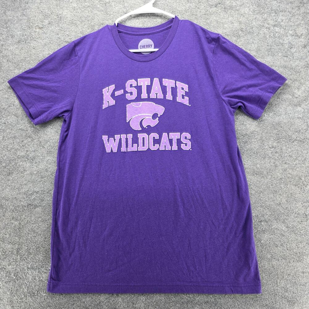 Kansas State Wildcats Shirt Mens Large Purple NCAA College Basketball CHERRY Tee